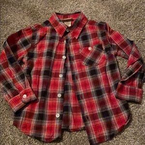 Boys button down plaid